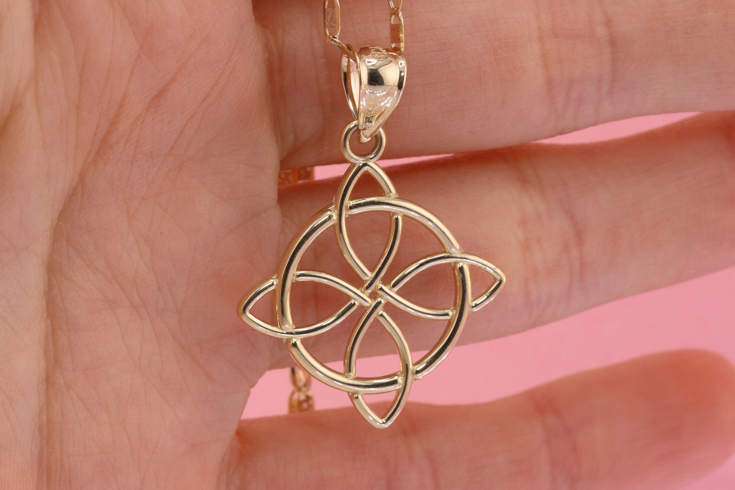 14k Gold Celtic Knot Mother Pendant B