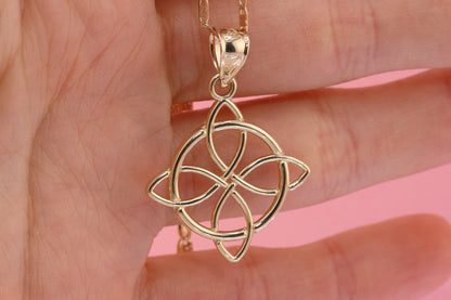 14k Gold Celtic Knot Mother Pendant B