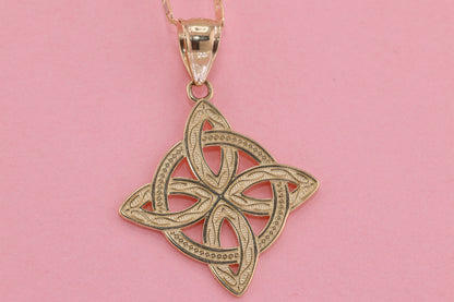 14k Gold Celtic Knot Mother Pendant A