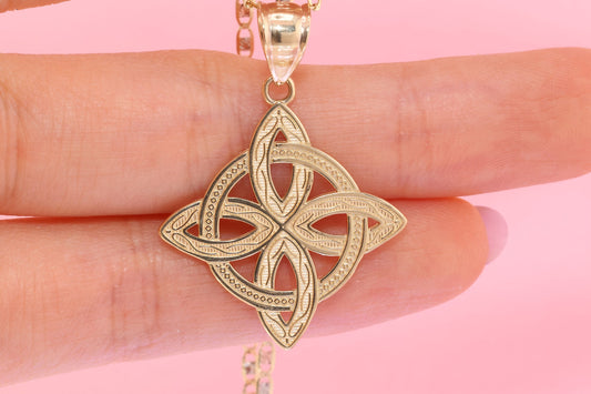 14k Gold Celtic Knot Mother Pendant A