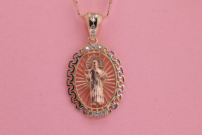 14k Saint Benedict Pendant Necklace F