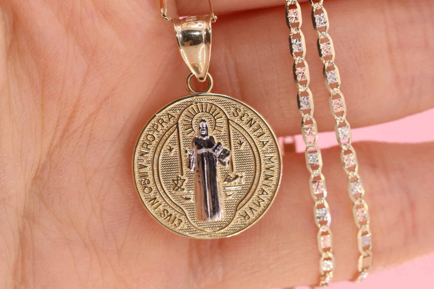 14k Saint Benedict Pendant Necklace A