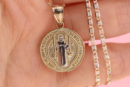 14k Saint Benedict Pendant Necklace A