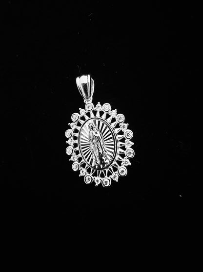 Solid 925 Sterling Silver Iced Out Laughing Buddha Pendant J