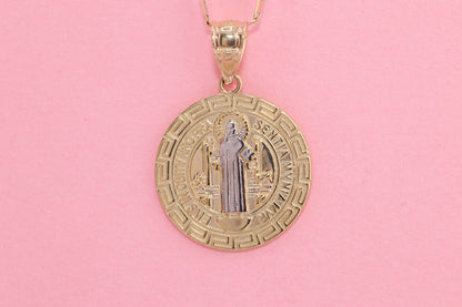 14k Saint Benedict Pendant Necklace C