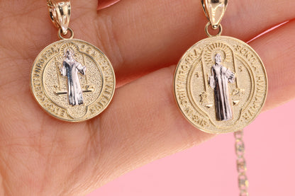 14k Saint Benedict Pendant Necklace A