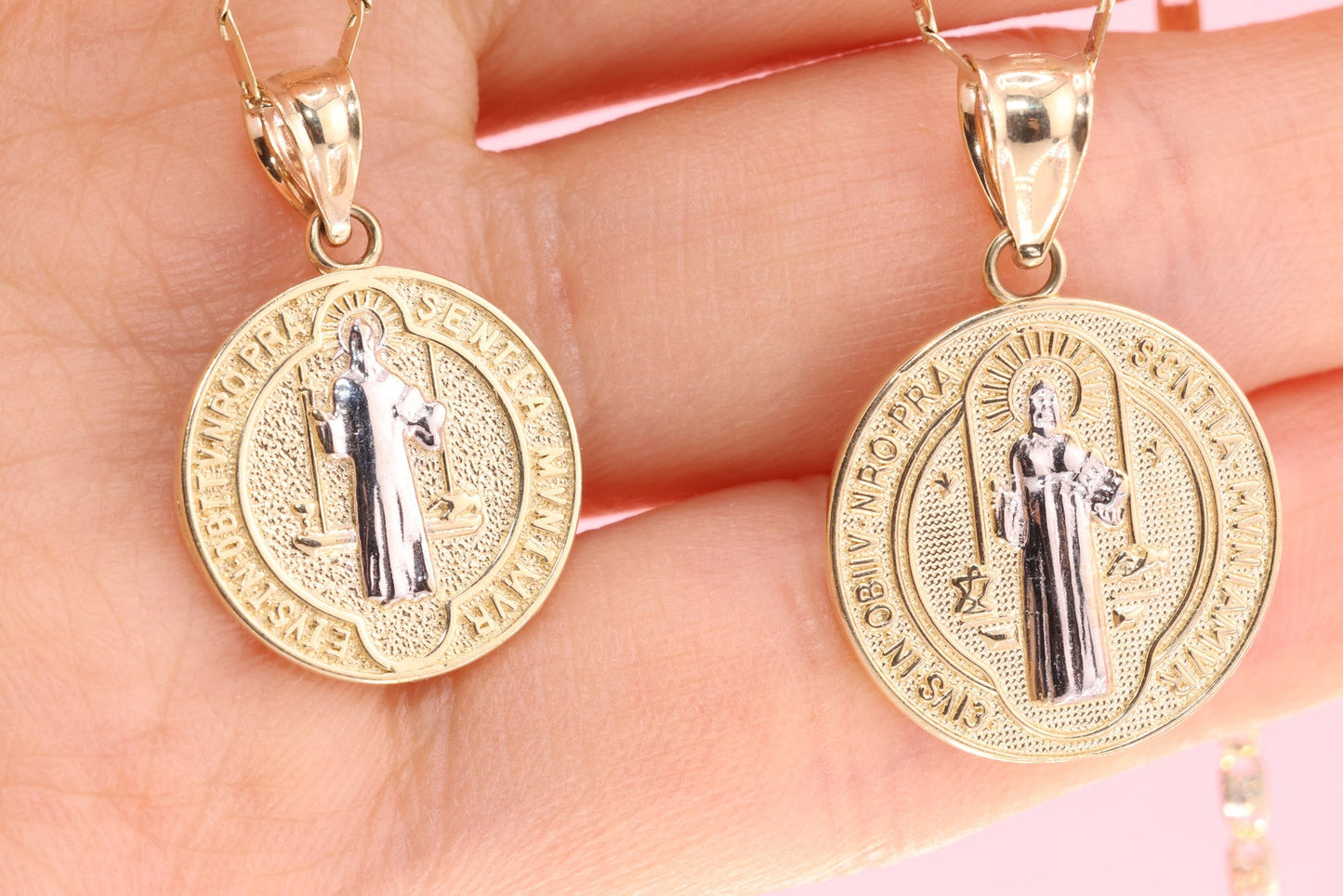 14k Saint Benedict Pendant Necklace A