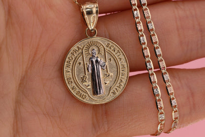 14k Saint Benedict Pendant Necklace A