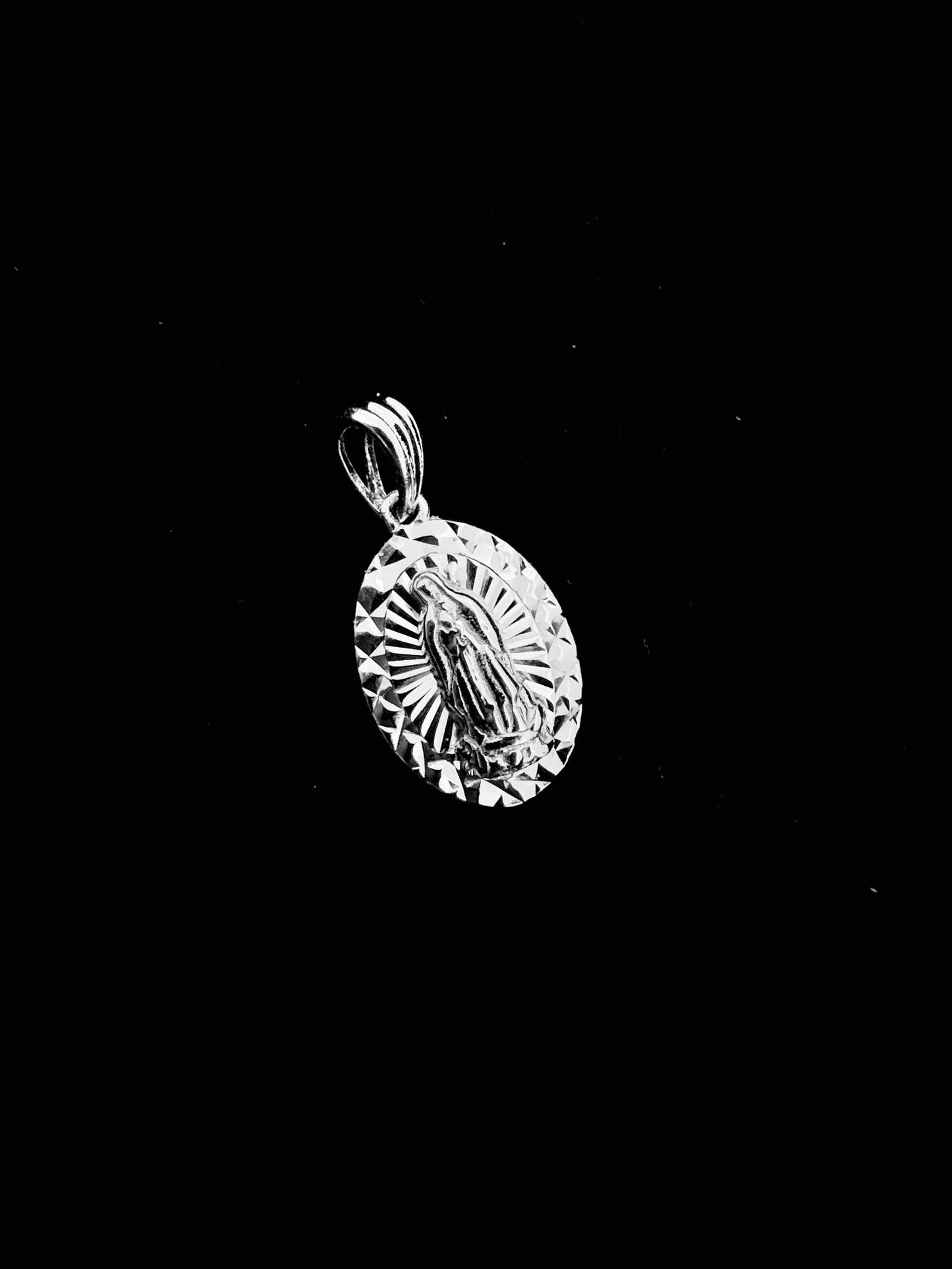 SOLID Genuine 925 Sterling Silver Lady of Guadalupe Pendant G