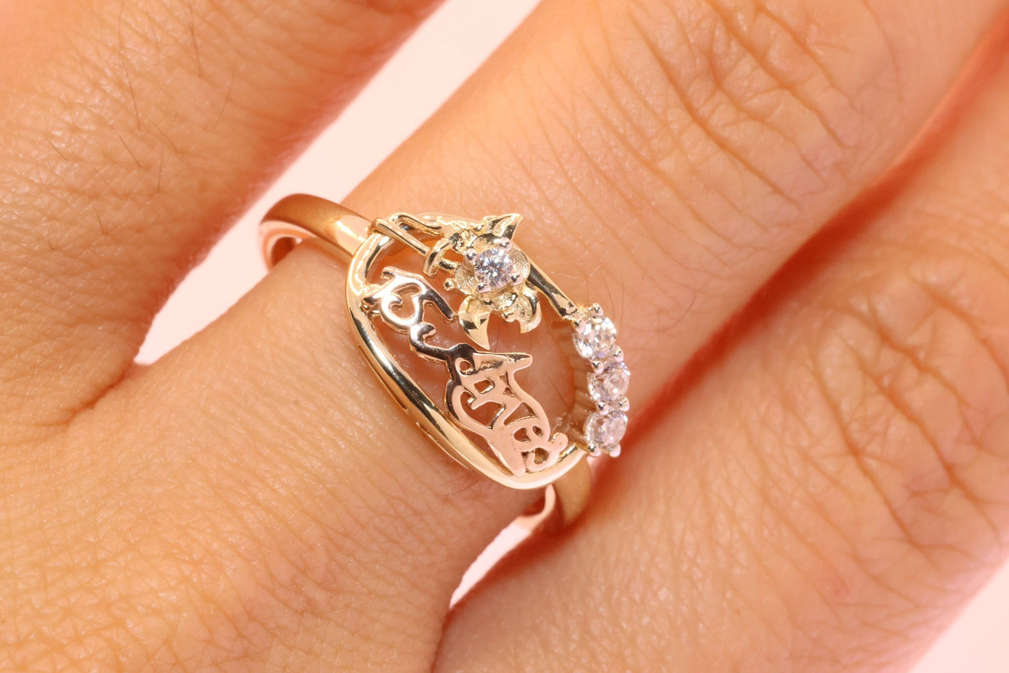 14K Gold 15 Anos Quinceanera Ring E