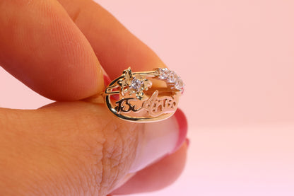 14K Gold 15 Anos Quinceanera Ring E