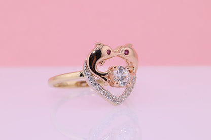 14k Gold Dolphin Ring C