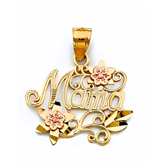 14K SOLID Gold Mothers Day Pendant R