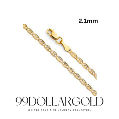 14K Tri Color Dainty Chain - Valentino Chain