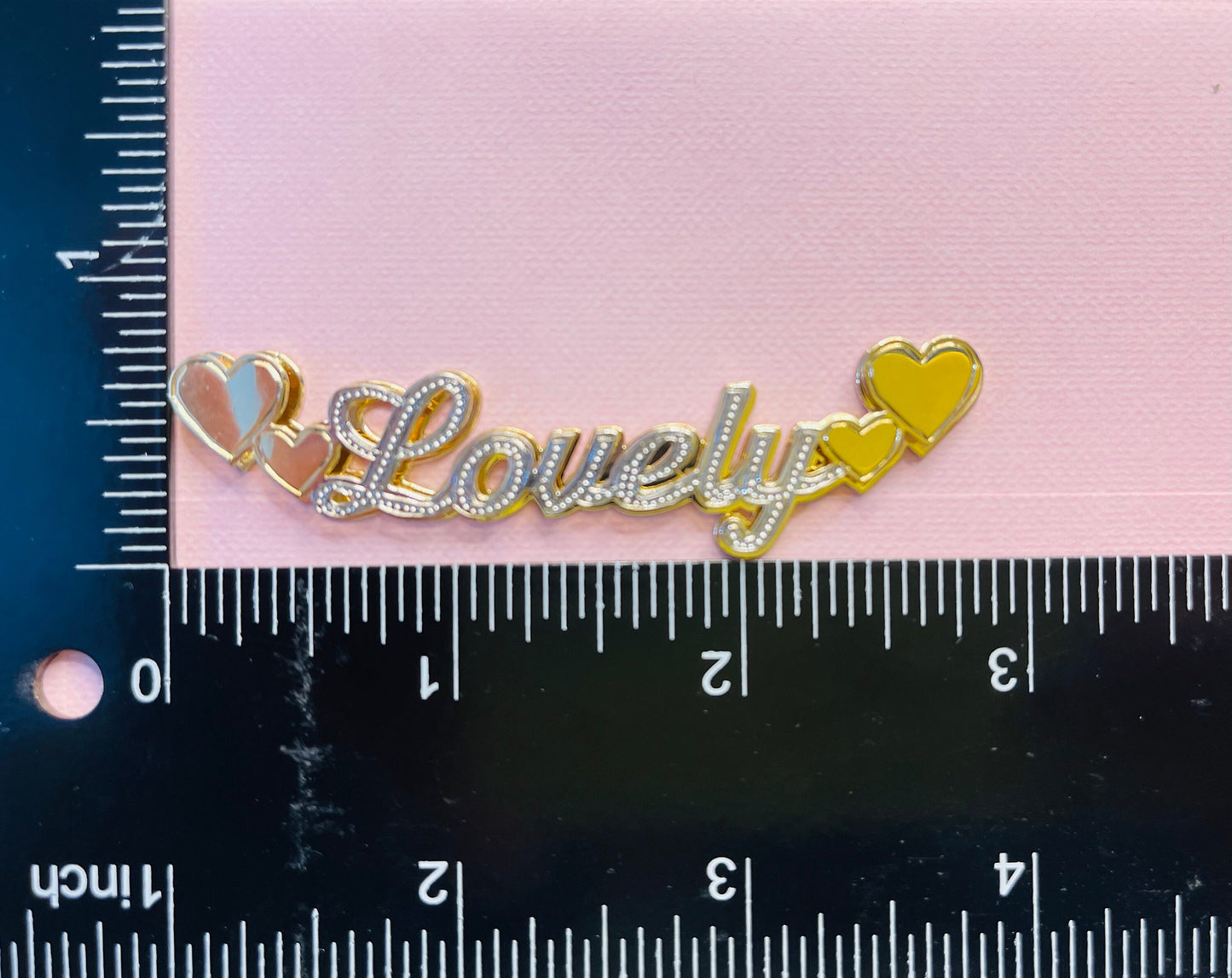 10K or 14K Gold Personalized Double Plate with Heart Pendant