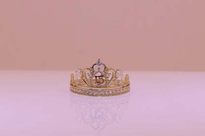 14K Gold 15 Anos Quinceanera Crown Ring D