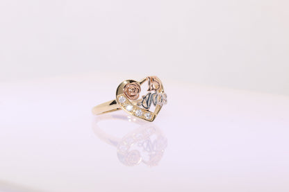 14K Gold 15 Anos Quinceanera Flower Ring B