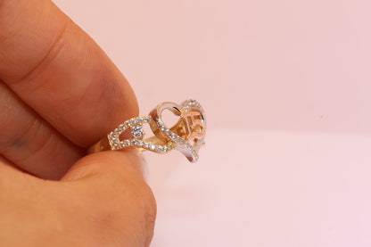 14K Gold 15 Anos Quinceanera Heart Ring G