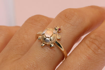 14k Gold TURTLE Ring