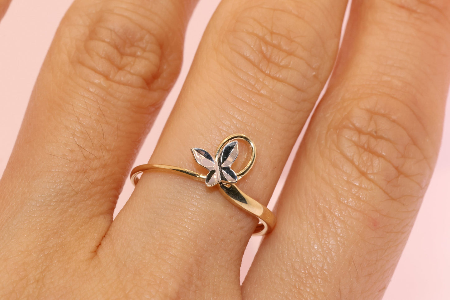 14k Gold Butterfly Ring