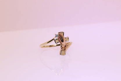 14k Solid Gold Praying Hands Ring A