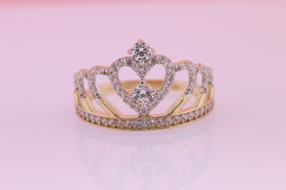 14k Gold Princess Tiara Princess Ring A