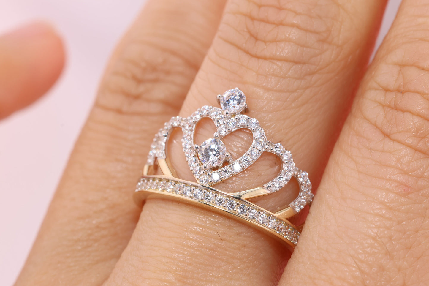 14k Gold Princess Tiara Princess Ring A