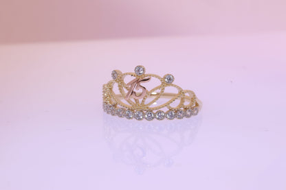 14K Gold 15 Anos Quinceanera Tiara Crown Ring