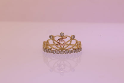 14K Gold 15 Anos Quinceanera Tiara Crown Ring