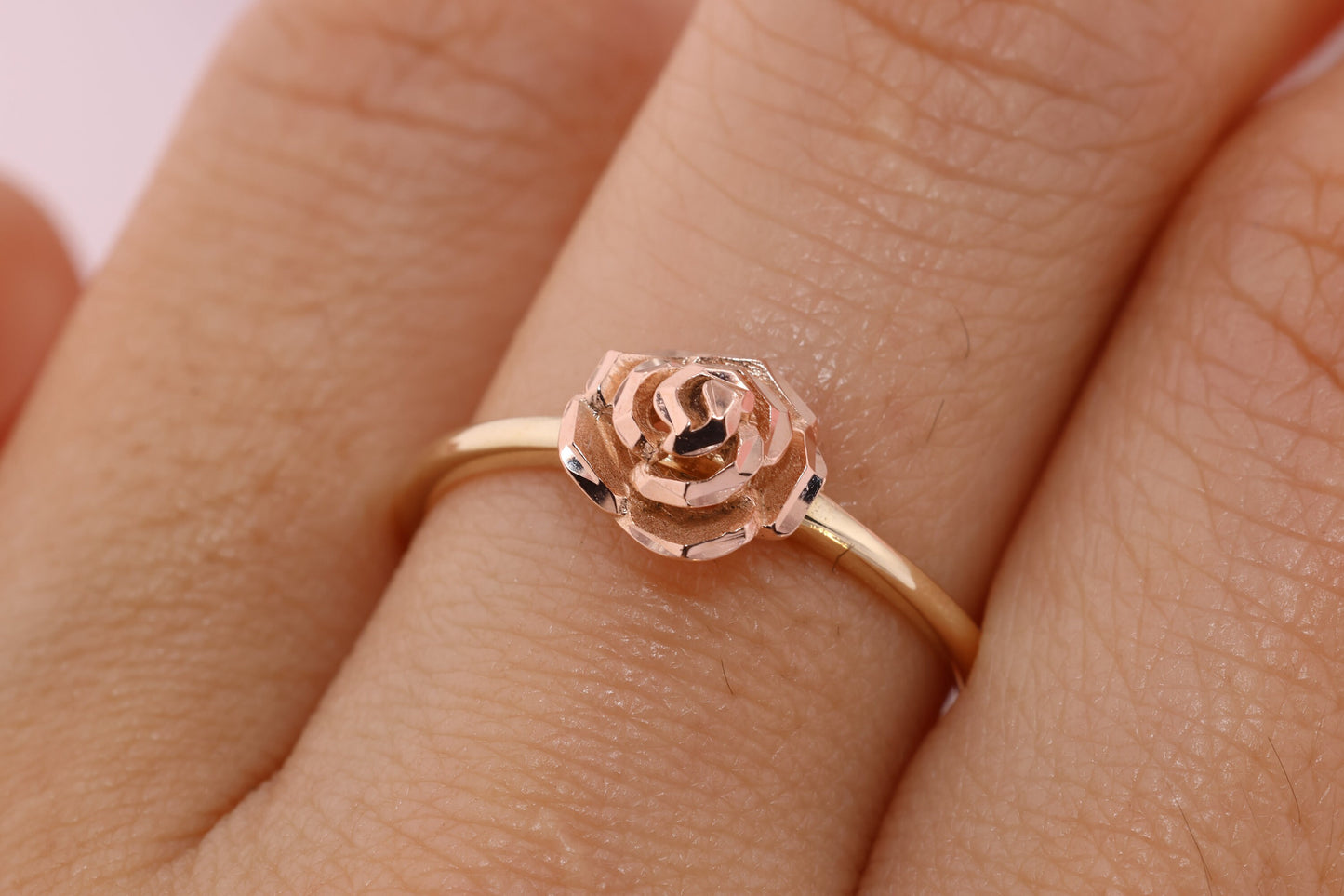 14k Pink Rose Gold Ring D