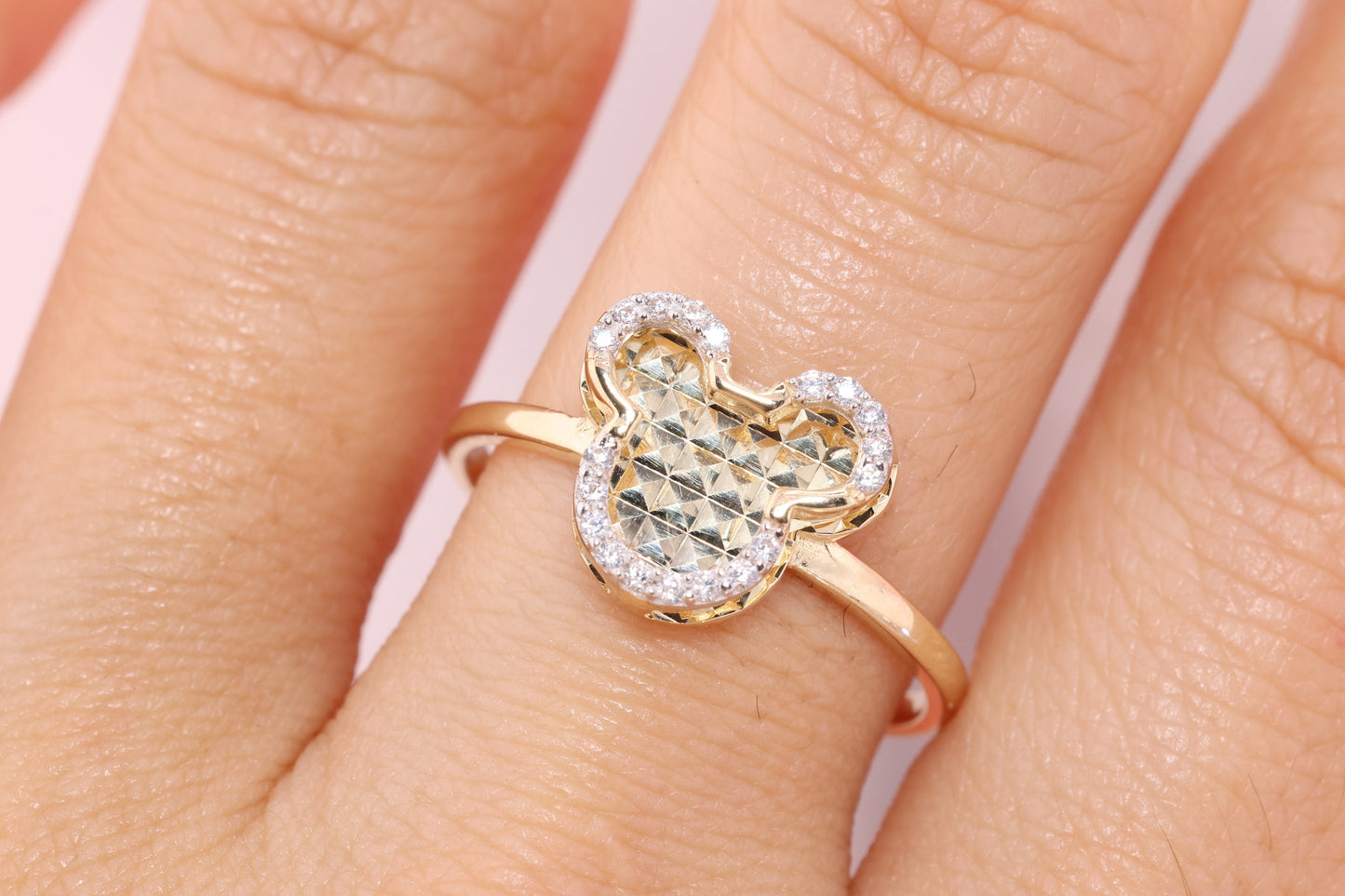 14k Yellow Gold Mouse Ring