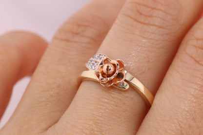 14k Pink Rose Gold Ring B