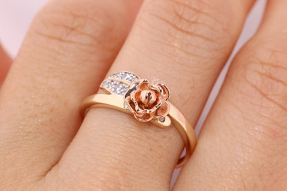 14k Pink Rose Gold Ring B