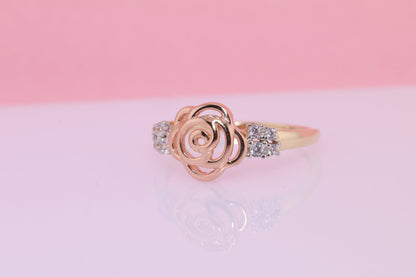 14k Pink Rose Gold Ring A