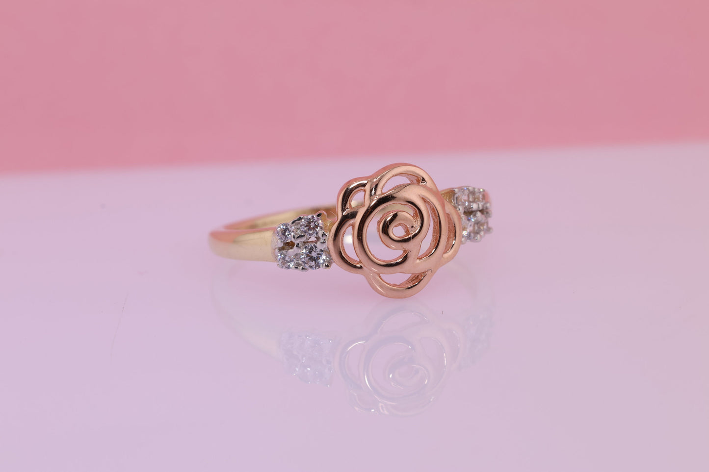 14k Pink Rose Gold Ring A