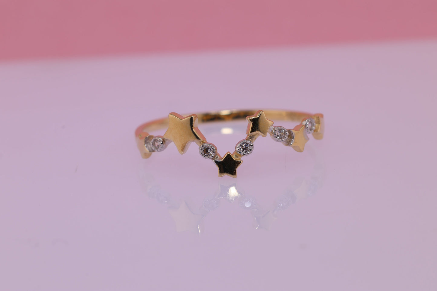 14k Gold Tiny Star Stacking Ring