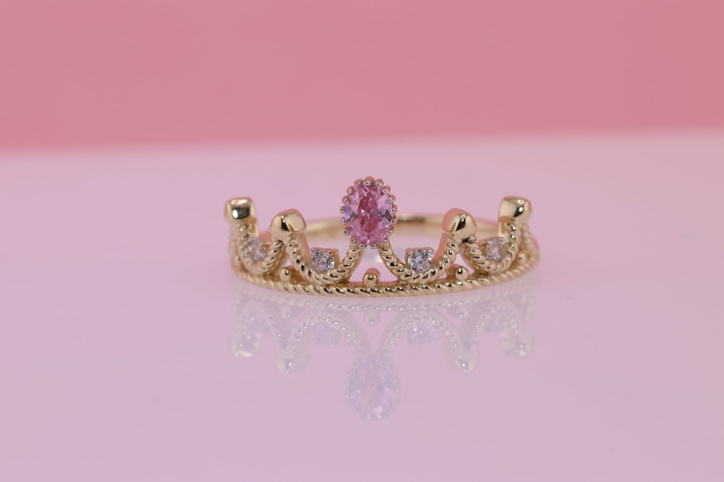 14K Gold 15 Anos Quinceanera Crown Ring J