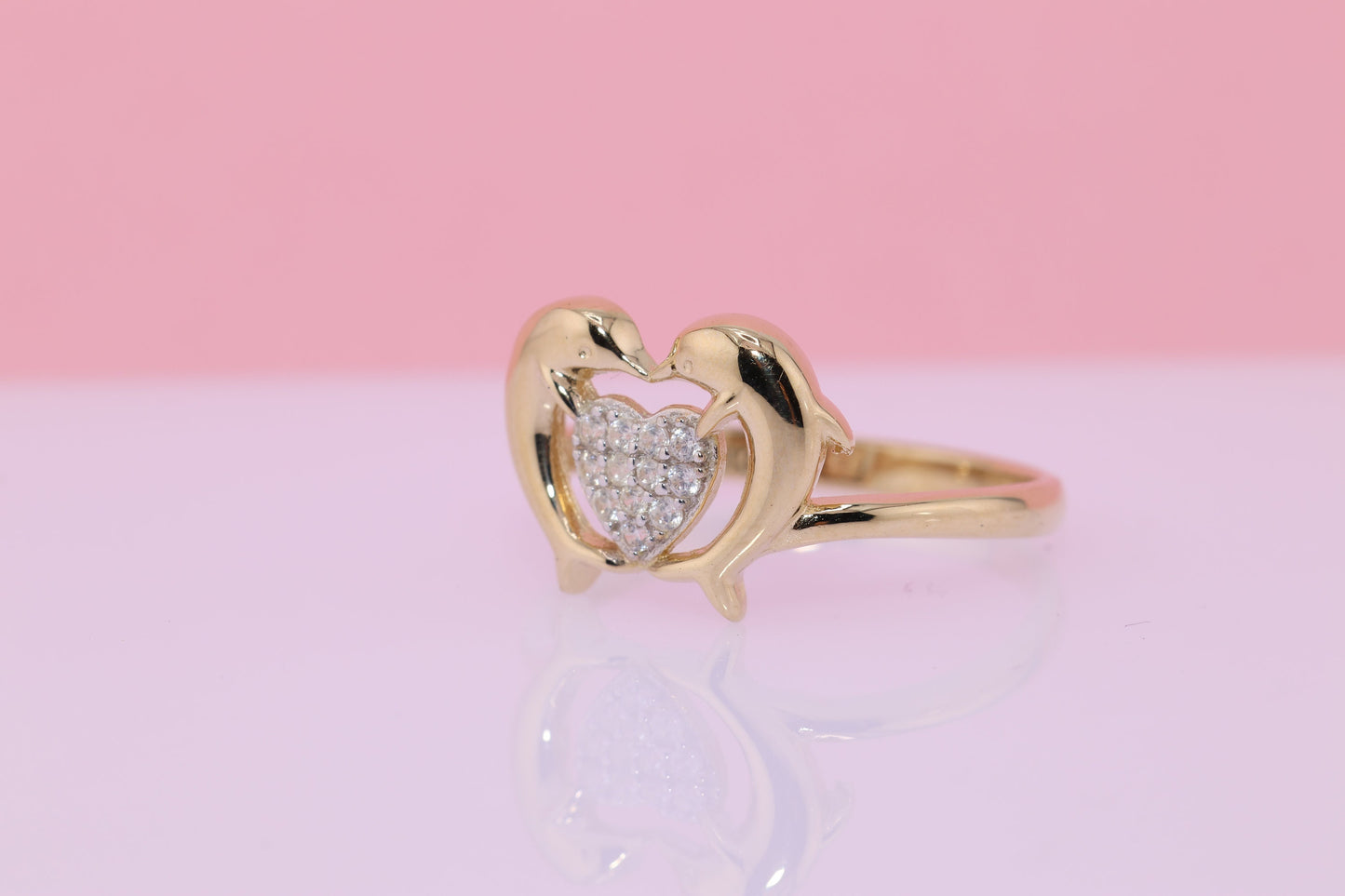 14k Gold Dolphin Ring F