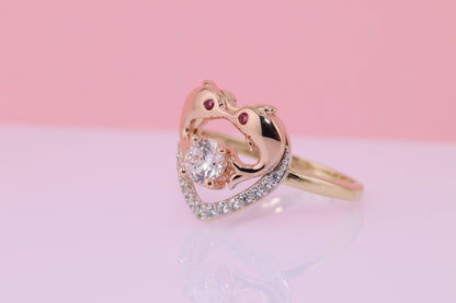 14k Gold Dolphin Ring C