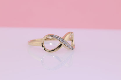 14K Solid Gold Infinity Ring C