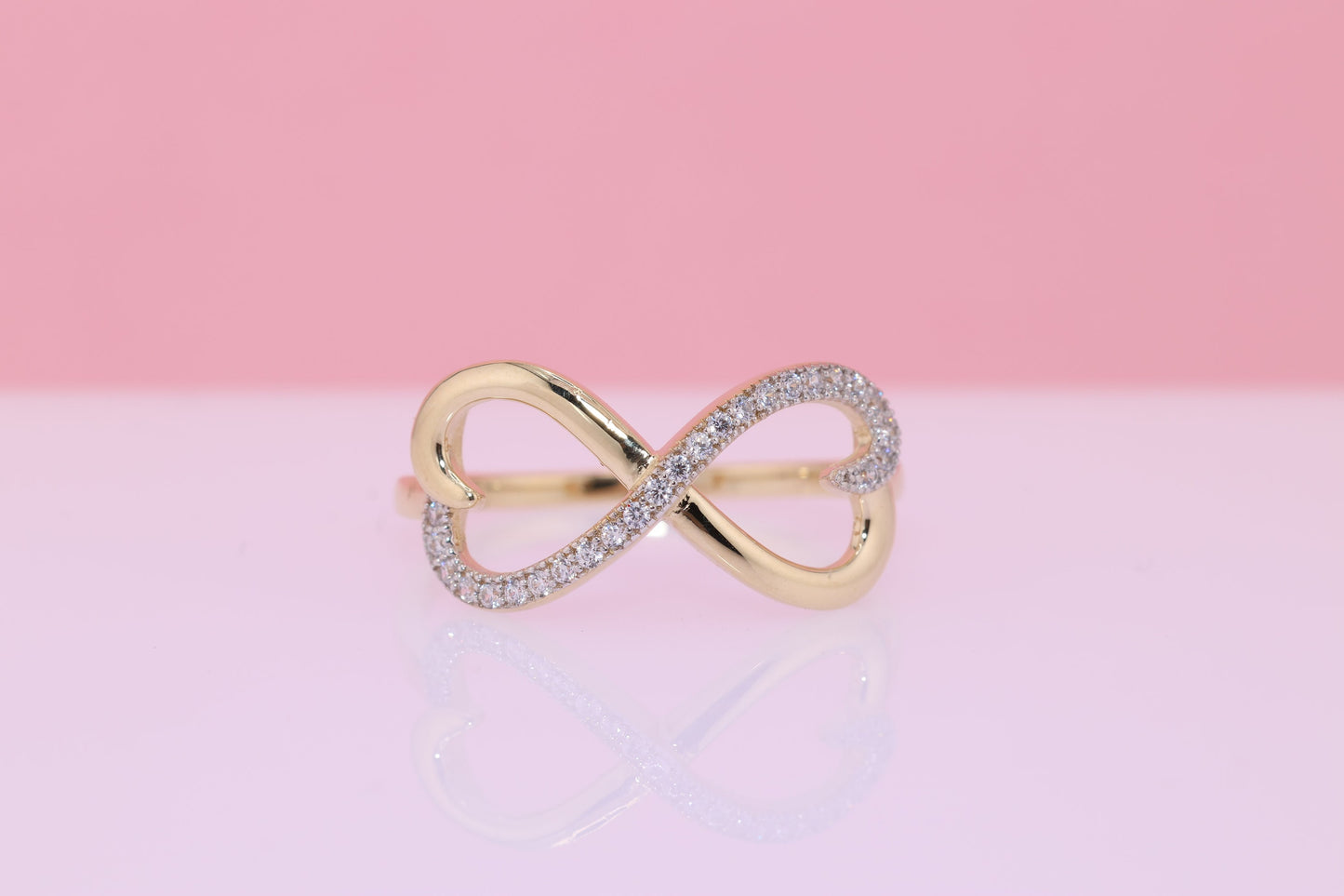 14K Solid Gold Infinity Ring B