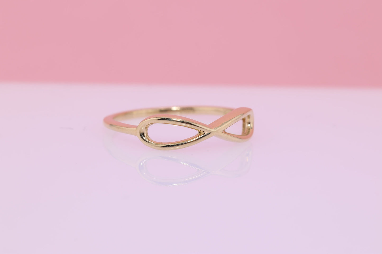 14K Solid Gold Infinity Ring A