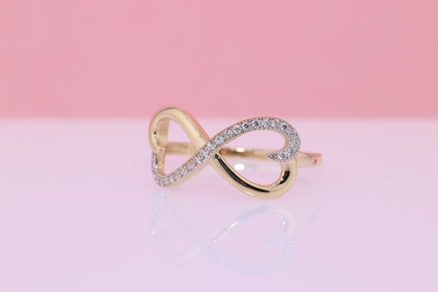 14K Solid Gold Infinity Ring B