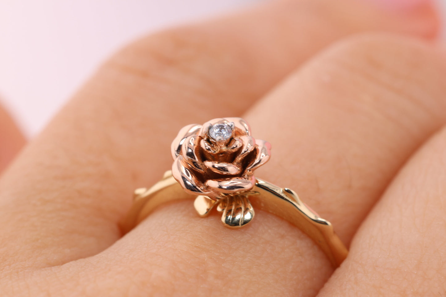 14k Pink Rose Gold Ring F