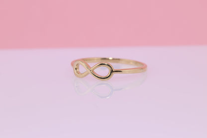 14K Gold Simple Infinity Ring B