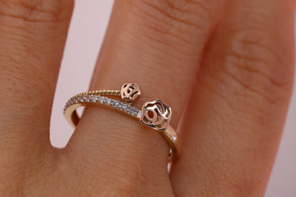 14k Pink Rose Gold Ring E