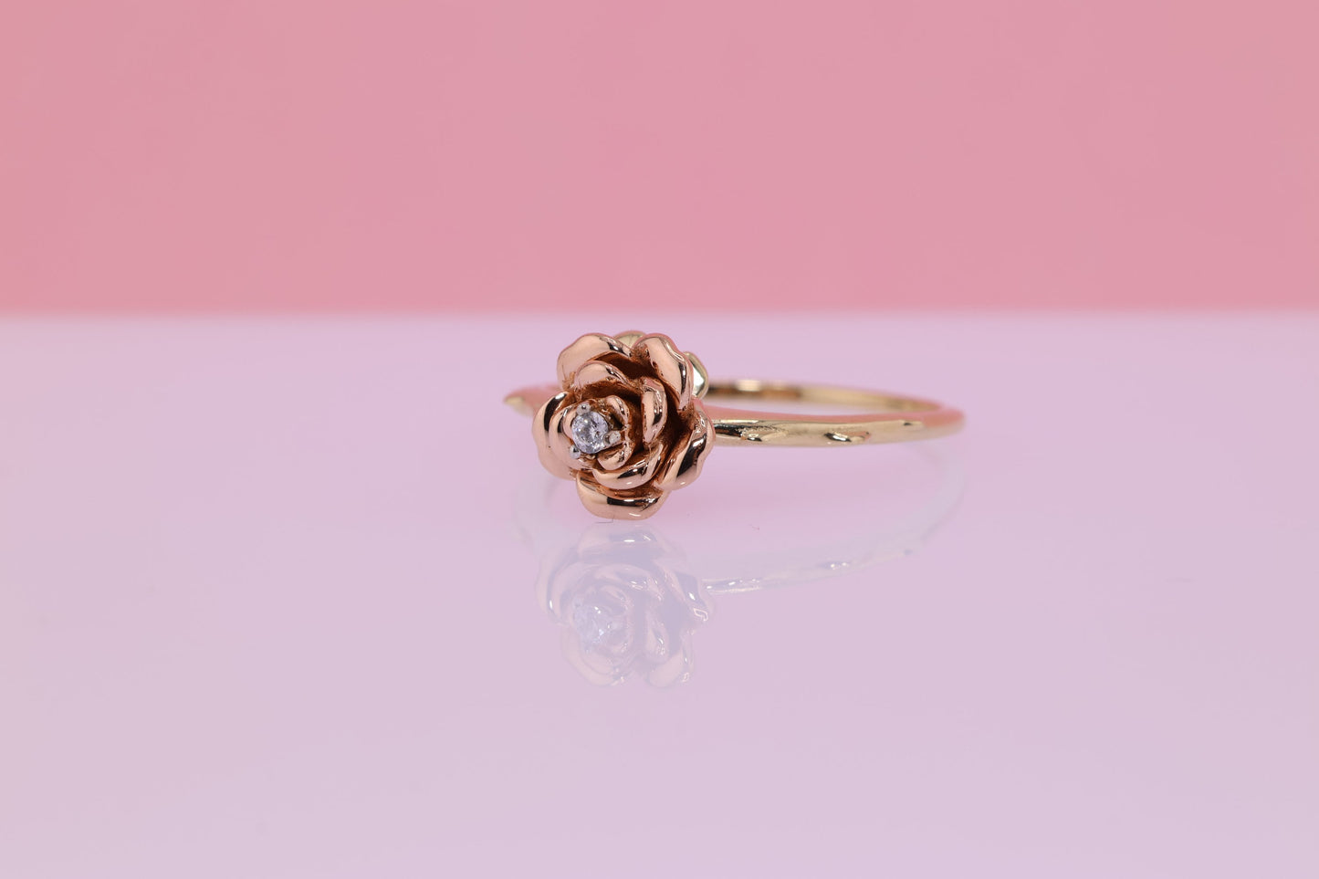 14k Pink Rose Gold Ring F