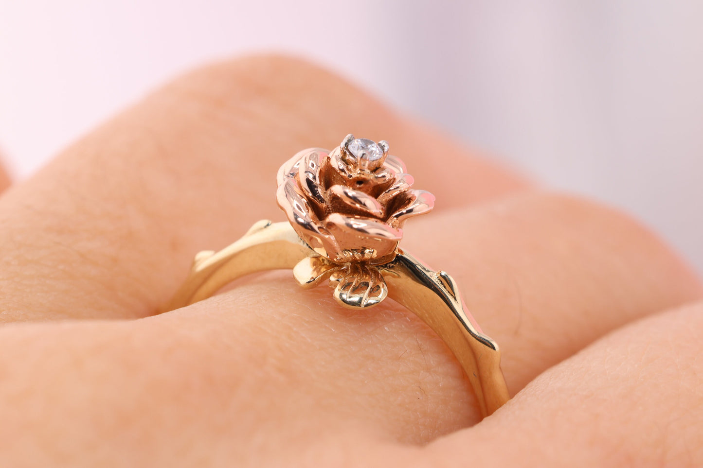 14k Pink Rose Gold Ring F