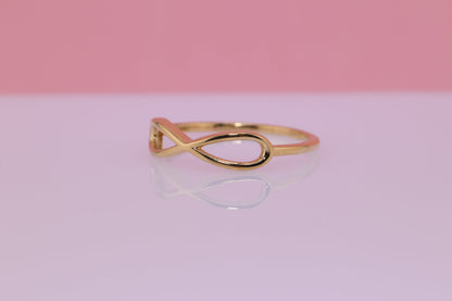 14K Gold Simple Infinity Ring A