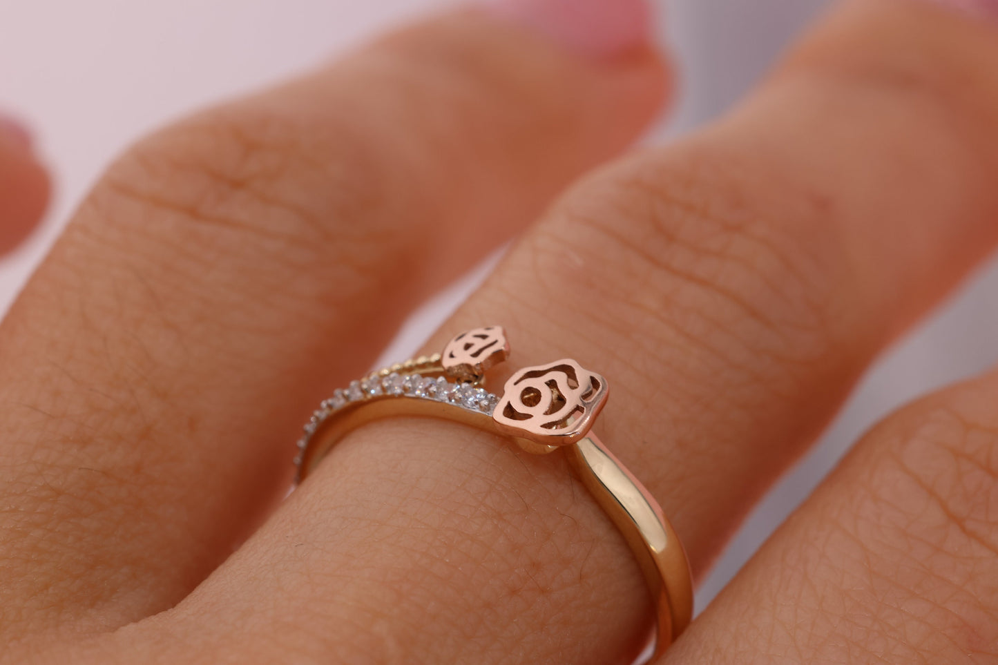 14k Pink Rose Gold Ring E